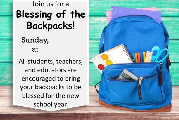 Backpack Blessing Invitation